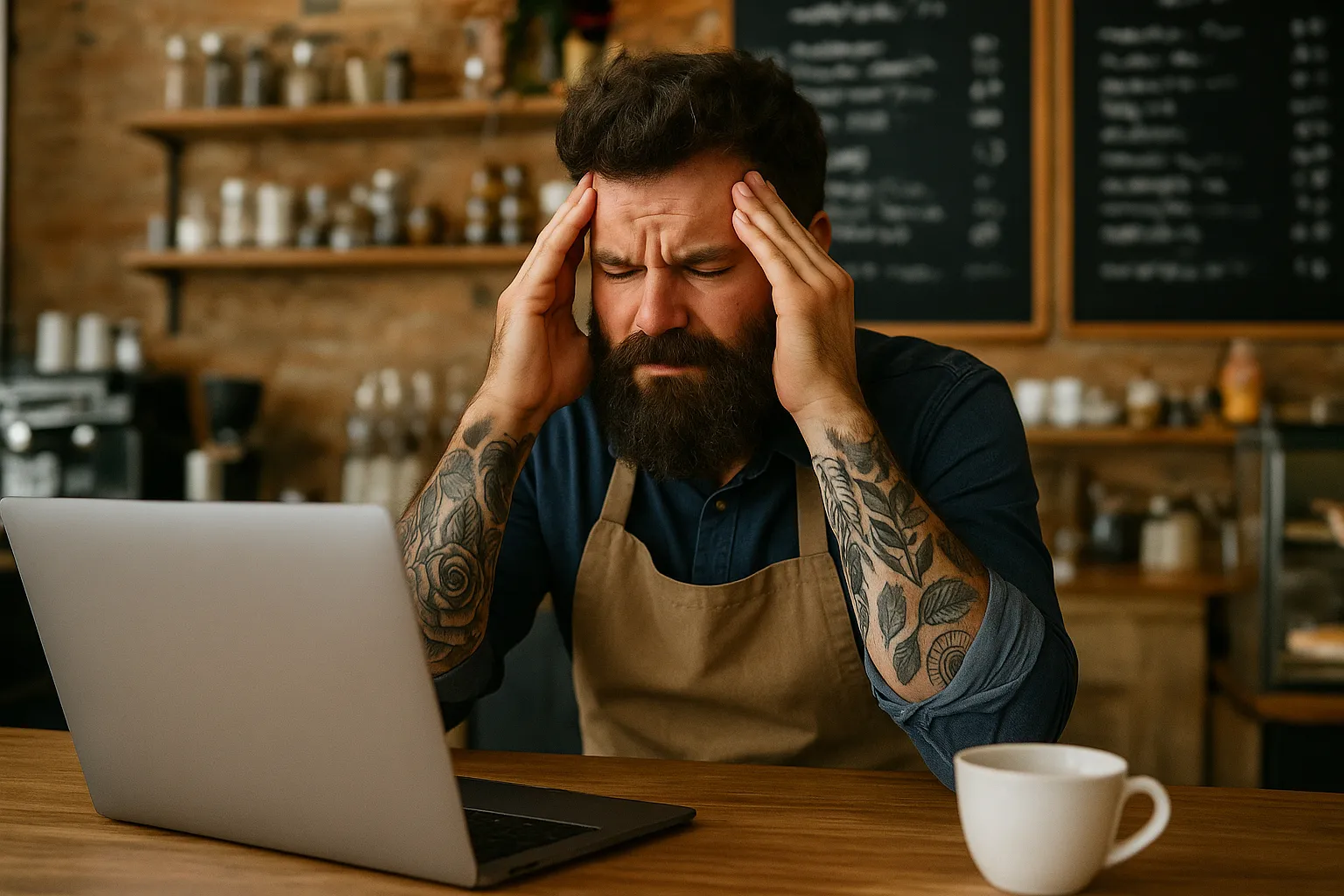 Frustrated business owner